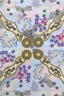 Australian Cotton Print With Aboriginal Motif0
