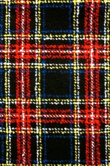 Poly Blend Tartan Bouclé0