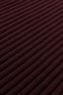 Nylon Rib Knit in Burgundy0