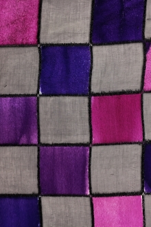 French Silk and Lurex Checkerboard Burnout Velvet 0