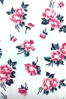 Cotton Broadcloth Hellebore Floral Print0