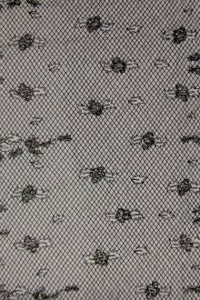 Novelty Beaded Tulle with Bugle Beads0