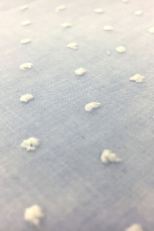 Cotton Poly Swiss Dot in Sky Blue0