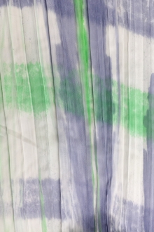 Pleated Printed Silk Charmeuse0