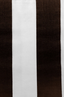 Cotton Canvas 3" Stripe in Espresso And White0