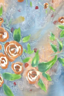 Printed Metallic Silk Chiffon 0