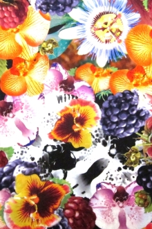 REDUCED Printed Silk Charmeuse0