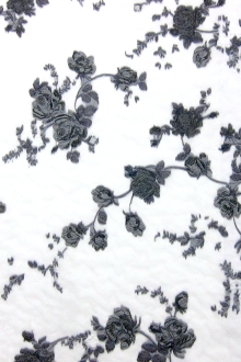 Silk Blend Organza Cloqué Panel0