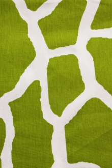 Cotton Canvas Giraffe Print in Chartreuse0