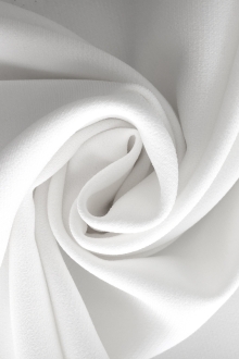 Polyester and Spandex Stretch Crepe in White 0