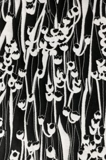 Polyester Nylon and Cotton Blend Brocade with Blossoms0