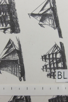 Printed Silk Chiffon (in Black)0