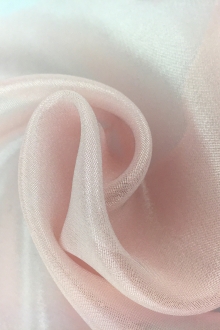 Microfiber Silver Metallic Chiffon in Pale Pink0