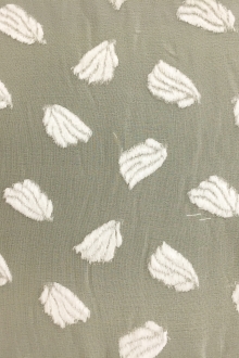 French Silk and Lurex Burnout Velvet with Falling Leaves0