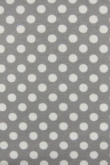 Cotton Jersey Polka Dot Print in Grey0