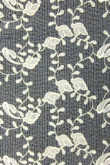 Embroidered Novelty Metallic Tulle0