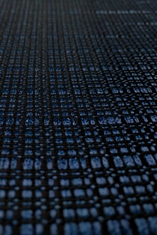 Silk and Viscose Blend Raffia Gazar in Navy0