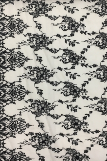 REDUCED Tulle with Embroidered and Sequined Borders0