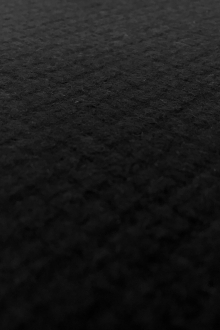 Italian Cashmere Basketweave Coating in Black0