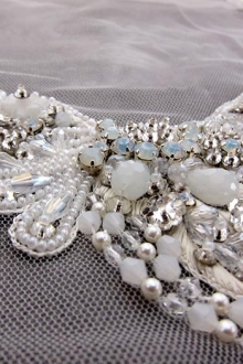 Adelaide Crystal Beaded and Embroidered Tulle Bodice0