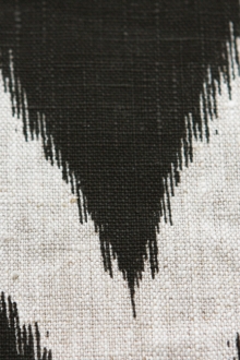 Linen Upholstery Zig Zag Ikat Print1