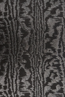 Metallic Moiré Brocade in Black0