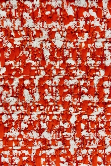 Italian Cotton Blend Tweed Red0