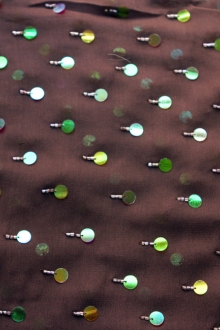 Paillettes on Silk Chiffon0