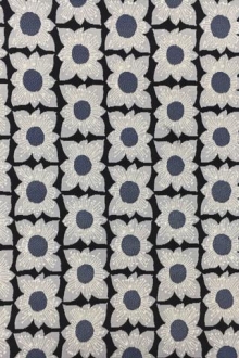 Metallic Brocade with Repeating Flowers0