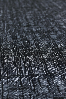 Textured Metallic Brocade in Gunmetal0