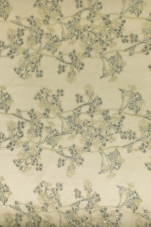 Metallic Embroidered Tulle with Florals and Heavy Embroidery0