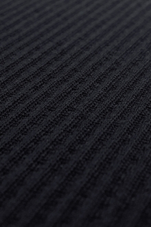 Wool Lycra Ottoman Crepe in Midnight Navy0