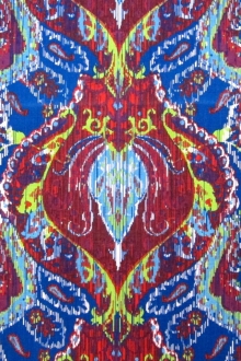 Linen Upholstery Ikat Deco Print0