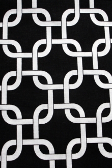 Cotton Canvas Geometric Knot Print0