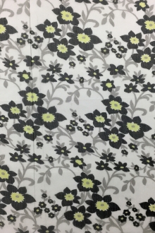 Italian Silk Chiffon With Floral Print0
