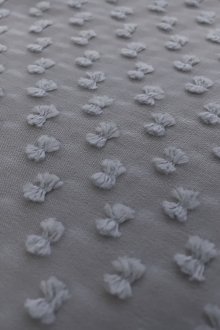 Silk and Cotton Swiss Dot Chiffon in Grey0