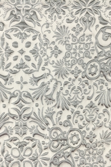 Silk and Poly Blend with Liquid Look Damask Patterns0