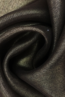 Microfiber Gold Metallic Chiffon in Espresso0