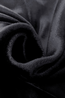 French Silk Rayon Panne Velvet in Navy0