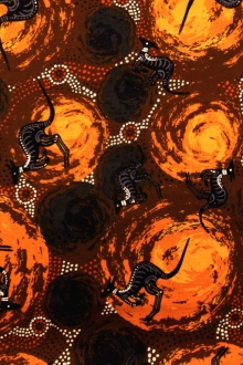 Australian Cotton Print With Aboriginal Motif0