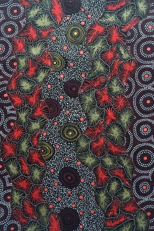 Australian Cotton Print With Aboriginal Motif0