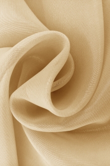 Microfiber Silver Metallic Chiffon in Sand0