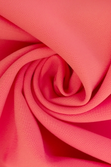 Polyester Stretch Crepe in Bright Papaya0