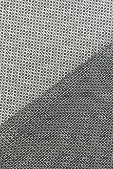 Italian Stretch Wool Novelty Suiting in Black and White0