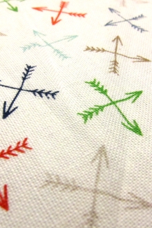 Colorful Cotton Broadcloth Print with Crosesd Arrows0