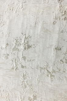 Silk Blend Abstract Metallic Cloqué0