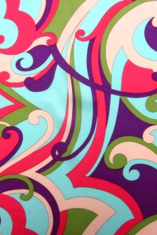 Printed Silk Charmeuse0