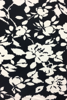 Light Scuba With Black And White Floral  Print0