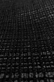 Silk and Viscose Blend Raffia Gazar in Black0