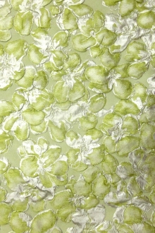 Metallic Silk Blend Cloqué0